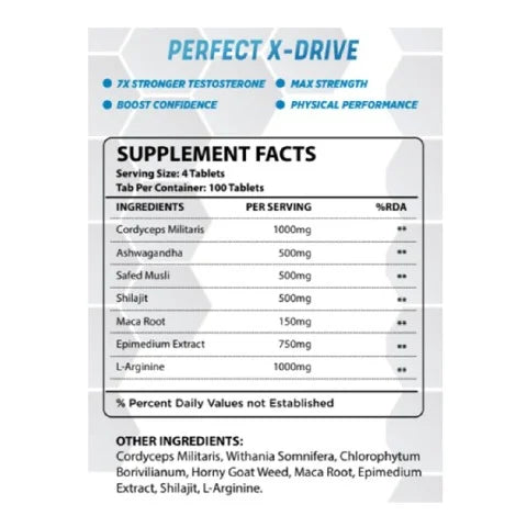 Muscle & Strength Perfect X-Drive, 100 tablet(s)