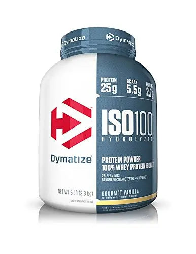 DYMATIZE ISO 100 HYDROLYZED 5 LB GOURMET VANILLA - Muscle & Strength India - India's Leading Genuine Supplement Retailer