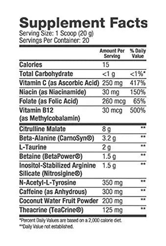 Dymatize Pre W.O Chilled Fruit Fusion 20 Servings - Muscle & Strength India - India's Leading Genuine Supplement Retailer