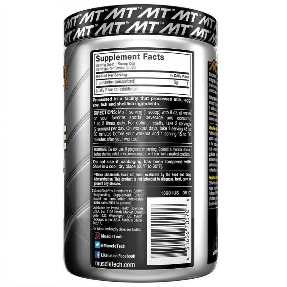 PLATINUM GLUTAMINE ULTRA PURE MICRONIZED 5000 MG - Muscle & Strength India - India's Leading Genuine Supplement Retailer