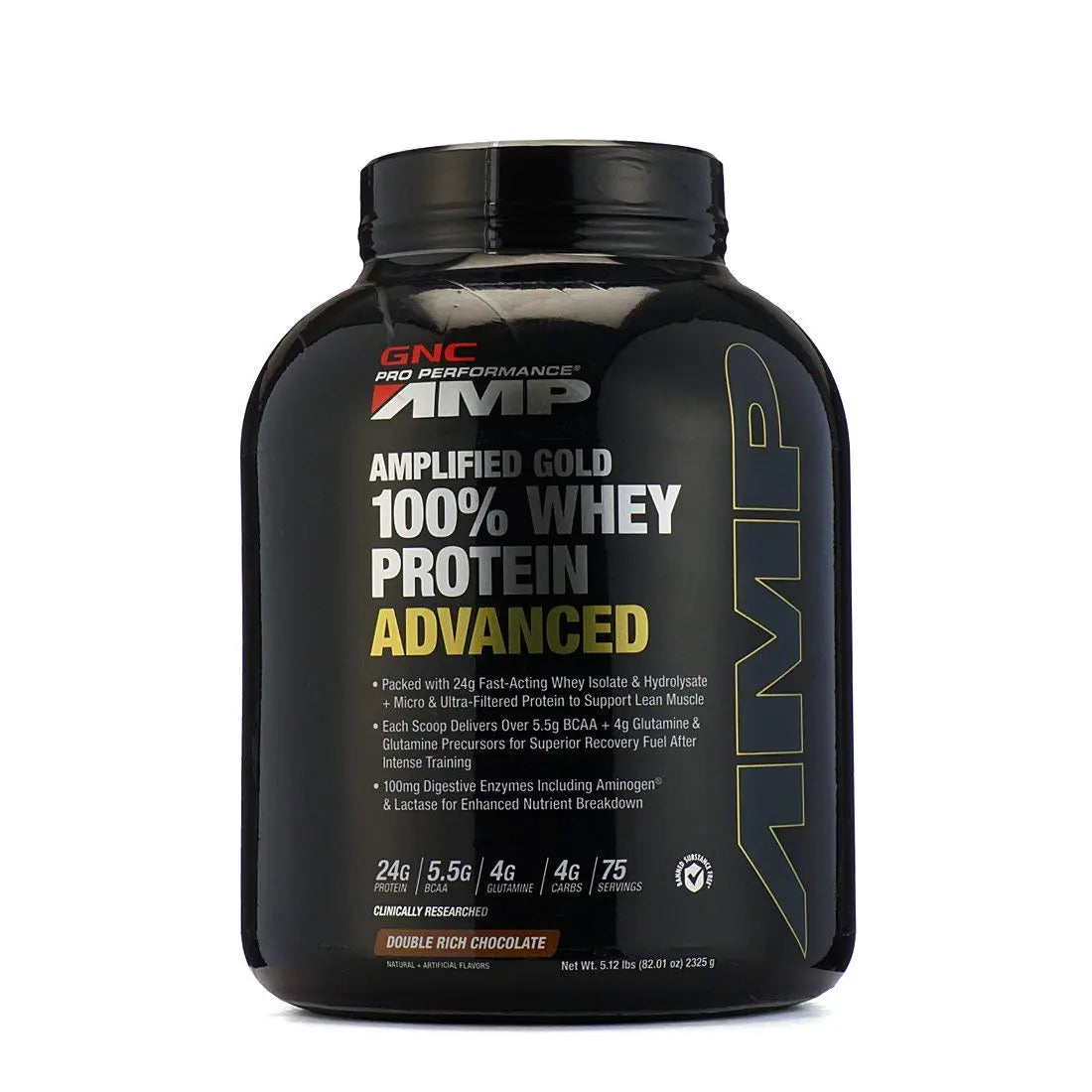 GNC AMPLIFIED 100% GOLD WHEY PROTEIN ADVANCED 5.13 LB DBL RICH - Muscle & Strength India - India's Leading Genuine Supplement Retailer