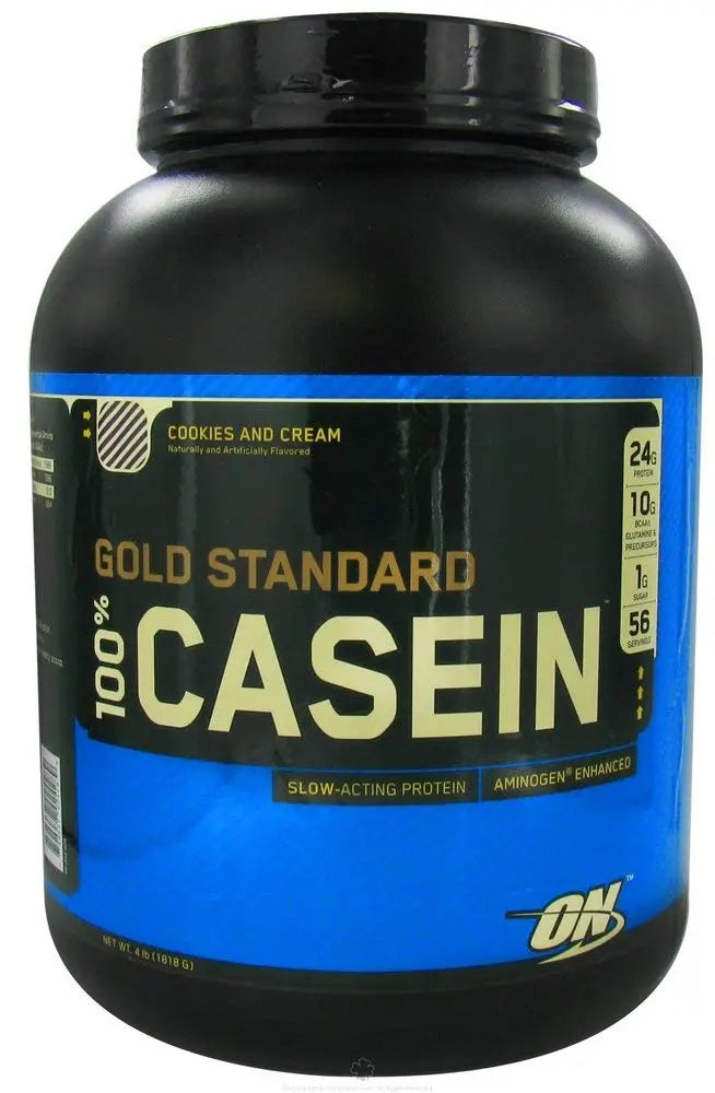 ON GOLD STANDARD 100% CASEIN COOKIES N CREAM 4LBS - Muscle & Strength India - India's Leading Genuine Supplement Retailer