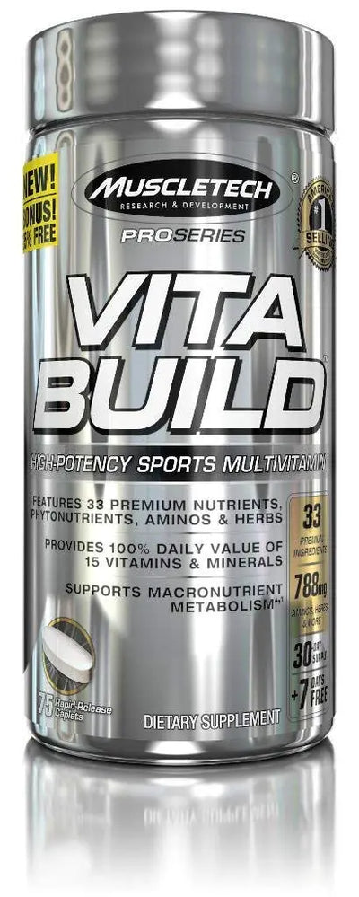 MUSCLETECH PROSERIES VITA BUILD 75CAPLATE - Muscle & Strength India - India's Leading Genuine Supplement Retailer