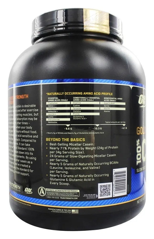 Optimum Nutrition (ON) 100% Casein Protein - 4 Lbs (Chocolate Sugar) - Muscle & Strength India - India's Leading Genuine Supplement Retailer