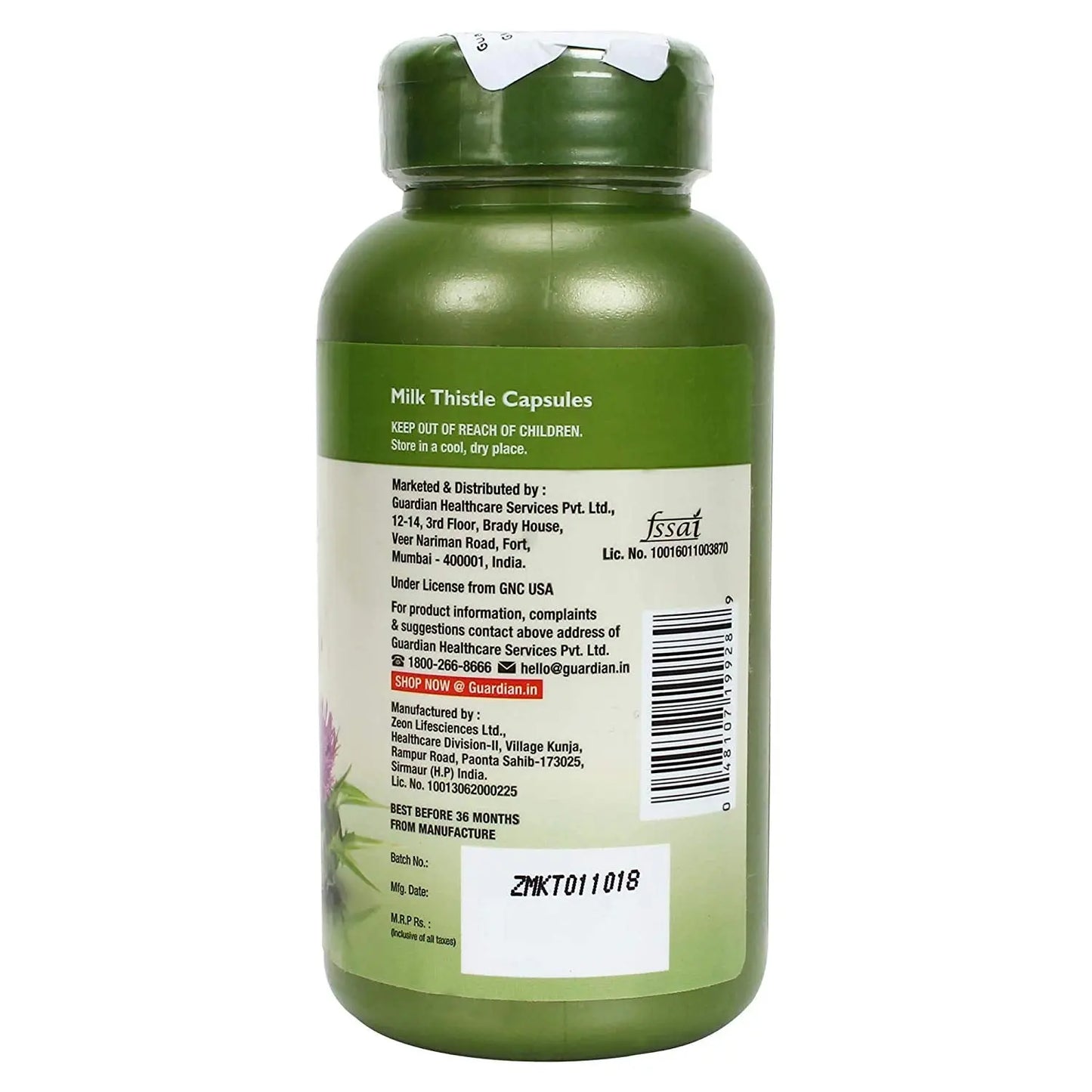 Gnc Milk Thistle 200 Mg 90 N CAP - Muscle & Strength India - India's Leading Genuine Supplement Retailer