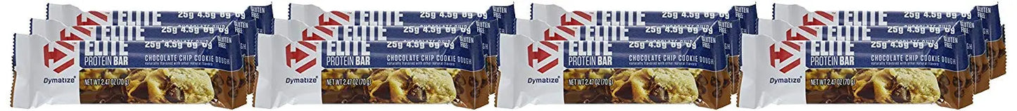 DYMATIZE ELITE PROTEIN BAR CHOCOLATE CHIP COOKIE DOUGH 70G - Muscle & Strength India - India's Leading Genuine Supplement Retailer