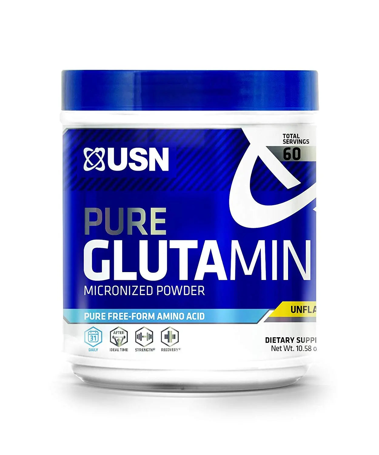 USN Pure Glutamine Micronized Powder, 300 Grams - Muscle & Strength India - India's Leading Genuine Supplement Retailer