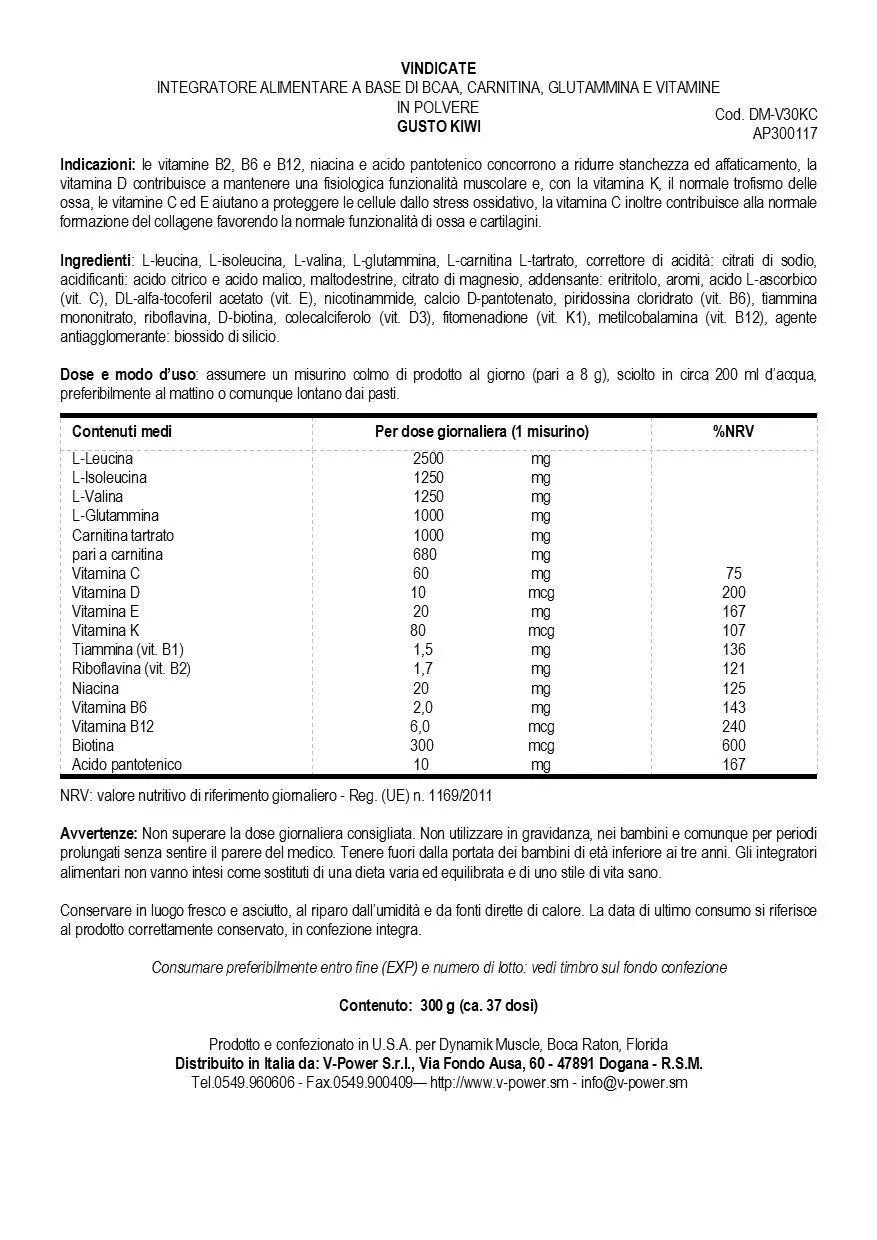 DYNAMIK MUSCLE VINDICATE KIWI CRUSH - Muscle & Strength India - India's Leading Genuine Supplement Retailer