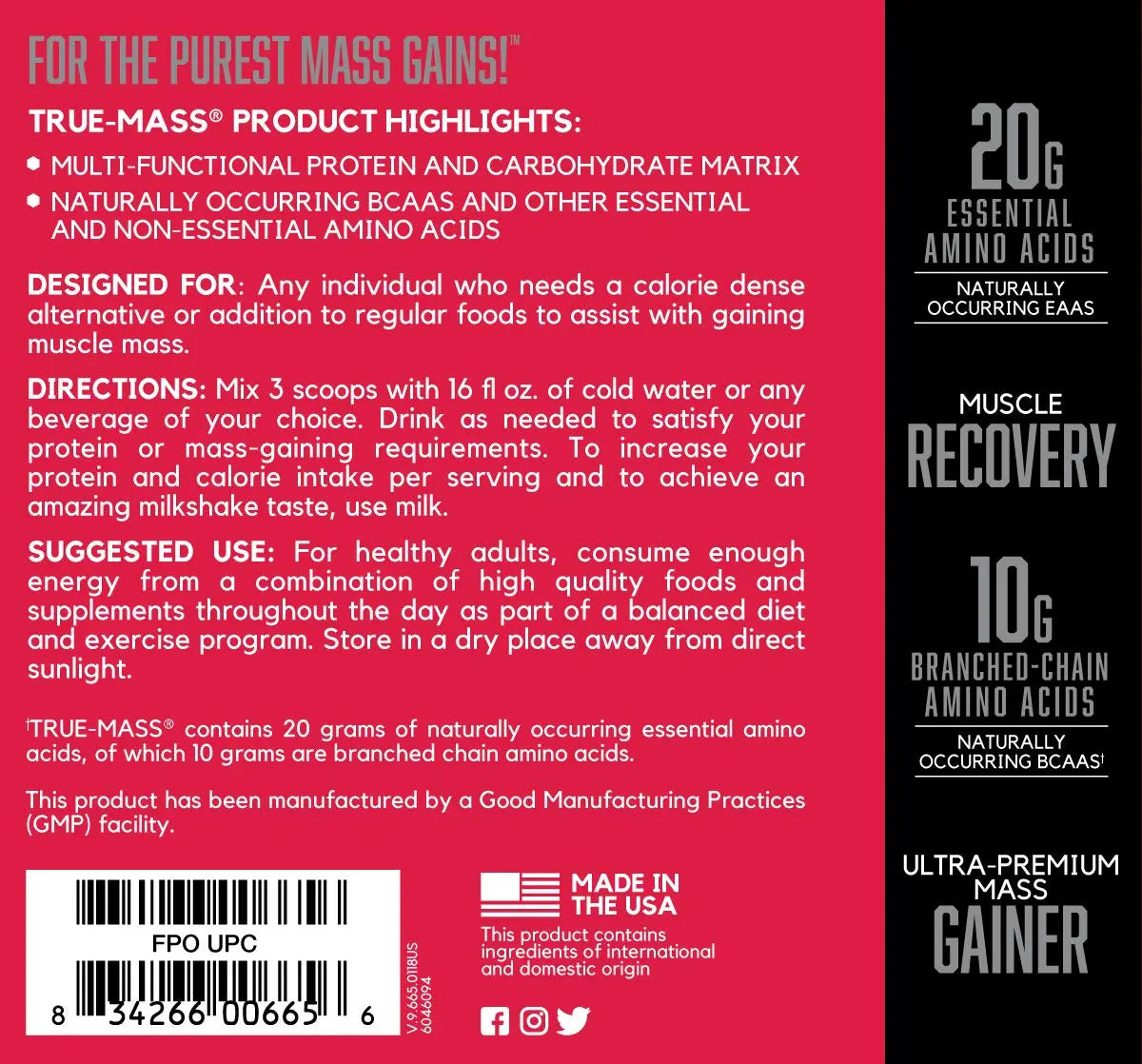 BSN TRUE-MASS 5.82 LBS VANILLA ICE CREAM - Muscle & Strength India - India's Leading Genuine Supplement Retailer