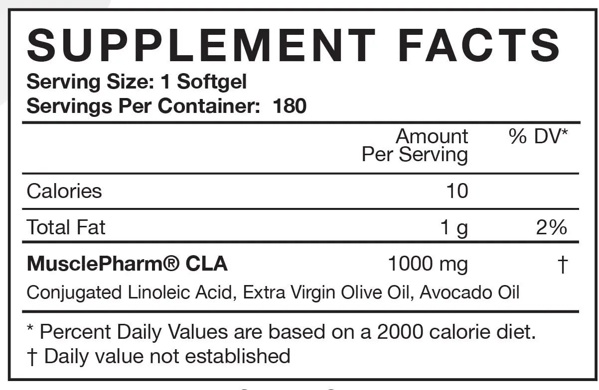 Muscle Pharm Essentials CLA Softgels, 1000mg CLA Blend, 180 - India's Leading Genuine Supplement Retailer