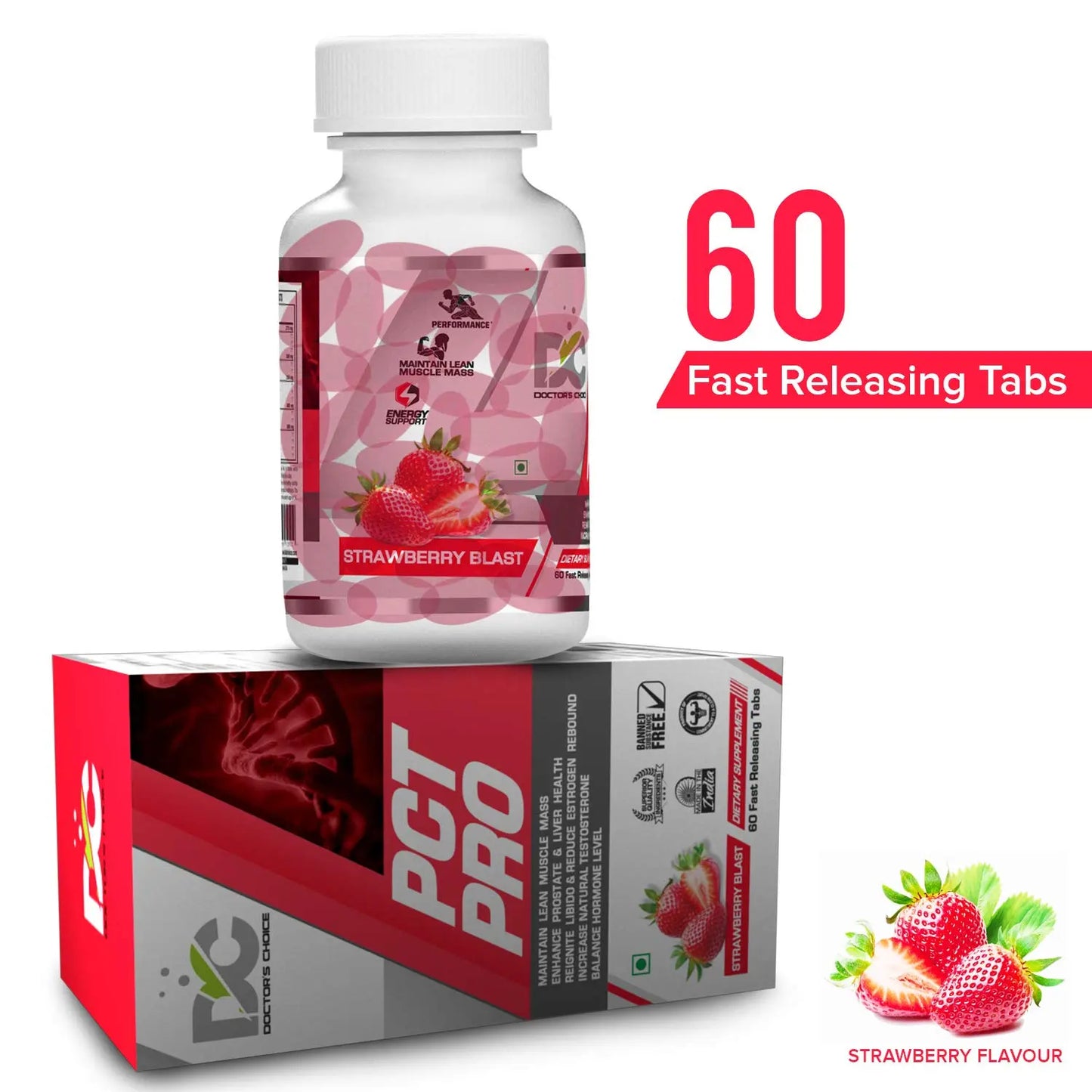 Doctor's Choice PCT PRO All-in-One | Kidney Detox | Liver Detox | Testosterone Booster | Post Cycle Therapy - 60 Tablets - Muscle & Strength India - India's Leading Genuine Supplement Retailer