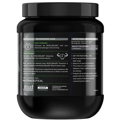 MB L-GLUTAMINE 250G - Muscle & Strength India - India's Leading Genuine Supplement Retailer