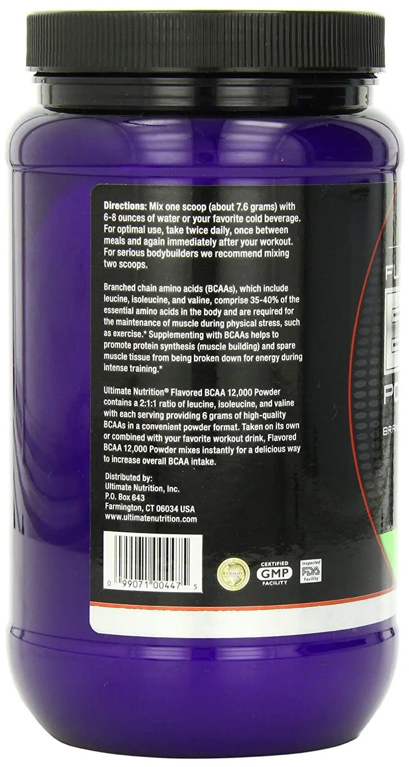 Ultimate Nutrition 100%  BCAA 12000 Flavored - Muscle & Strength India - India's Leading Genuine Supplement Retailer