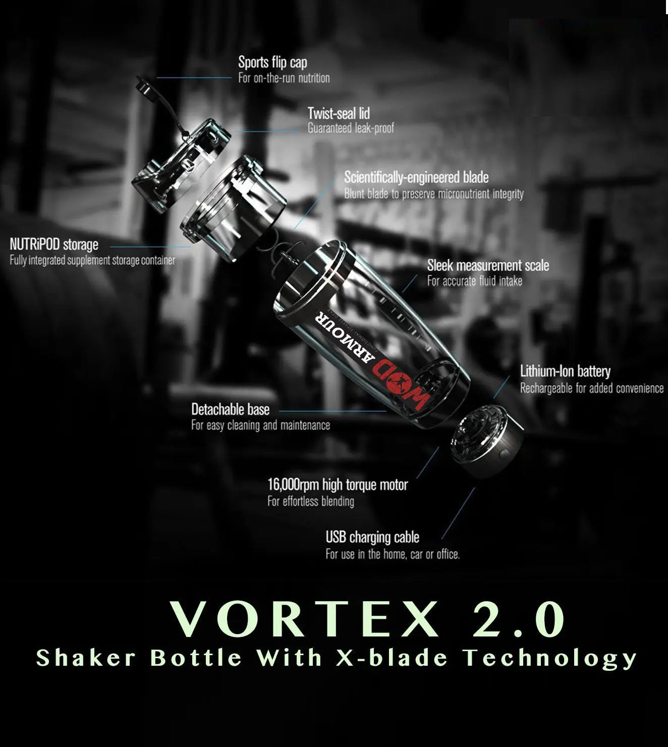 WOD ARMOUR AUTOMATIC SHAKER - Muscle & Strength India - India's Leading Genuine Supplement Retailer