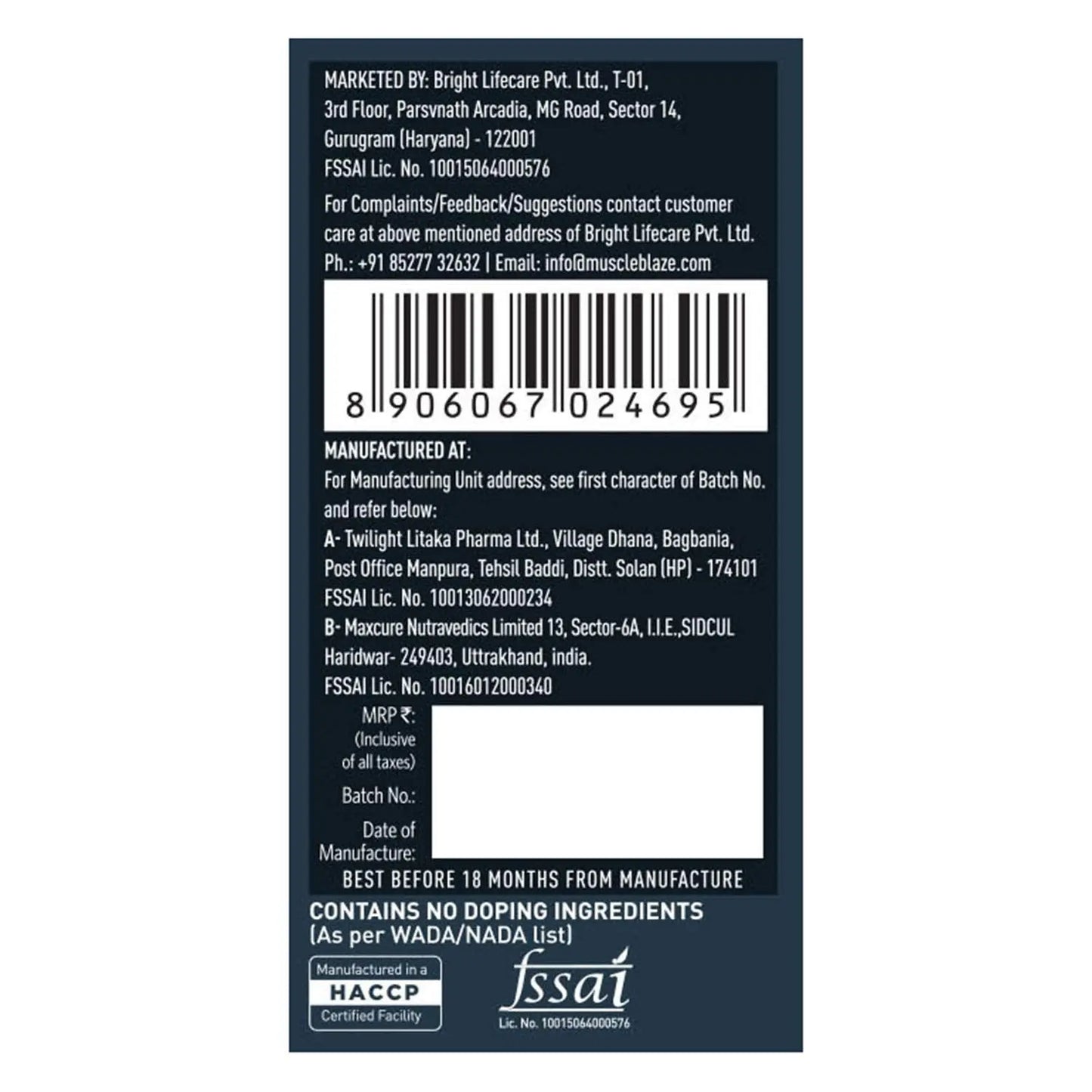 MB PRE 250GM FRUIT PUNCH - Muscle & Strength India - India's Leading Genuine Supplement Retailer