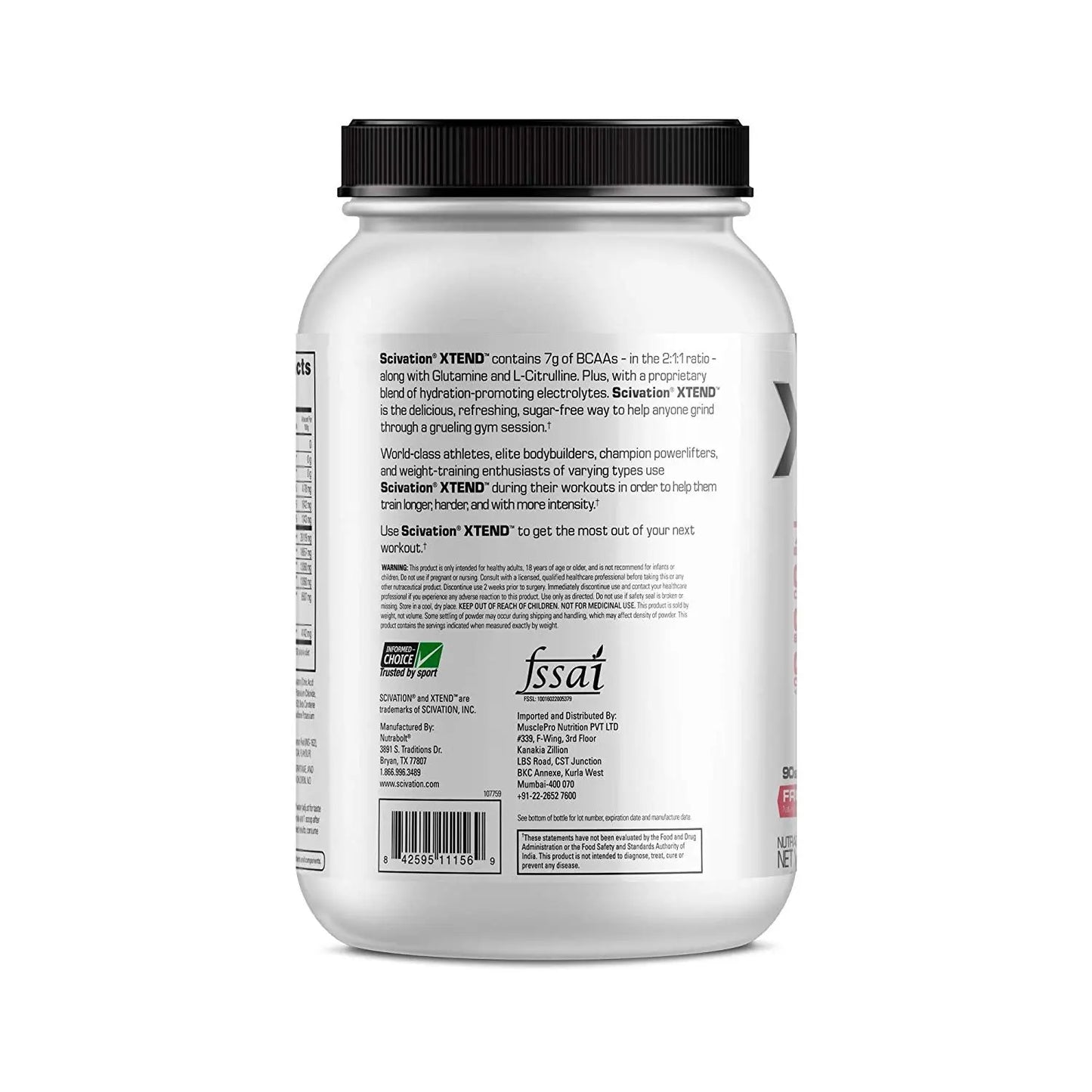 XTEND BCAAS 90 SERVINGS FRUIT PUNCH - Muscle & Strength India - India's Leading Genuine Supplement Retailer