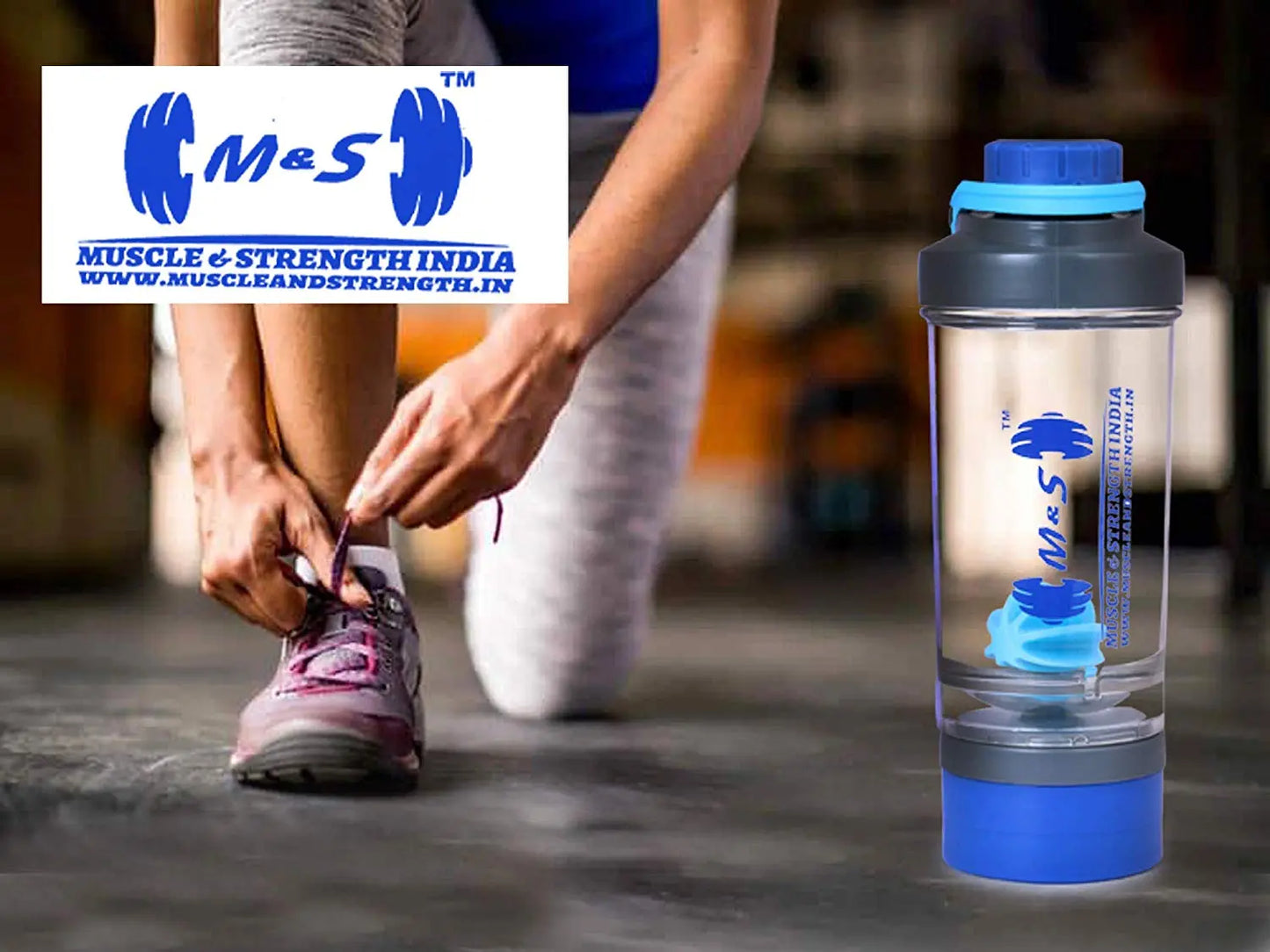 Muscle And Strength India 3 in 1 Shaker - Muscle & Strength India - India's Leading Genuine Supplement Retailer