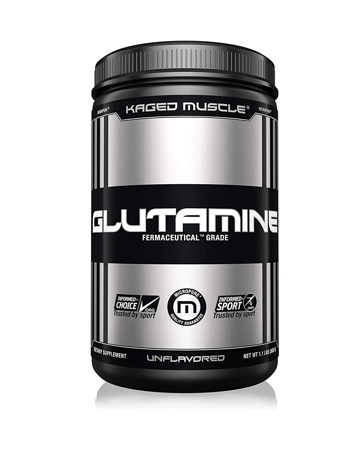 KAGED MUSCLE GLUTAMINE UNFLAVORED 1.1LBS (500GM) - India's Leading ...