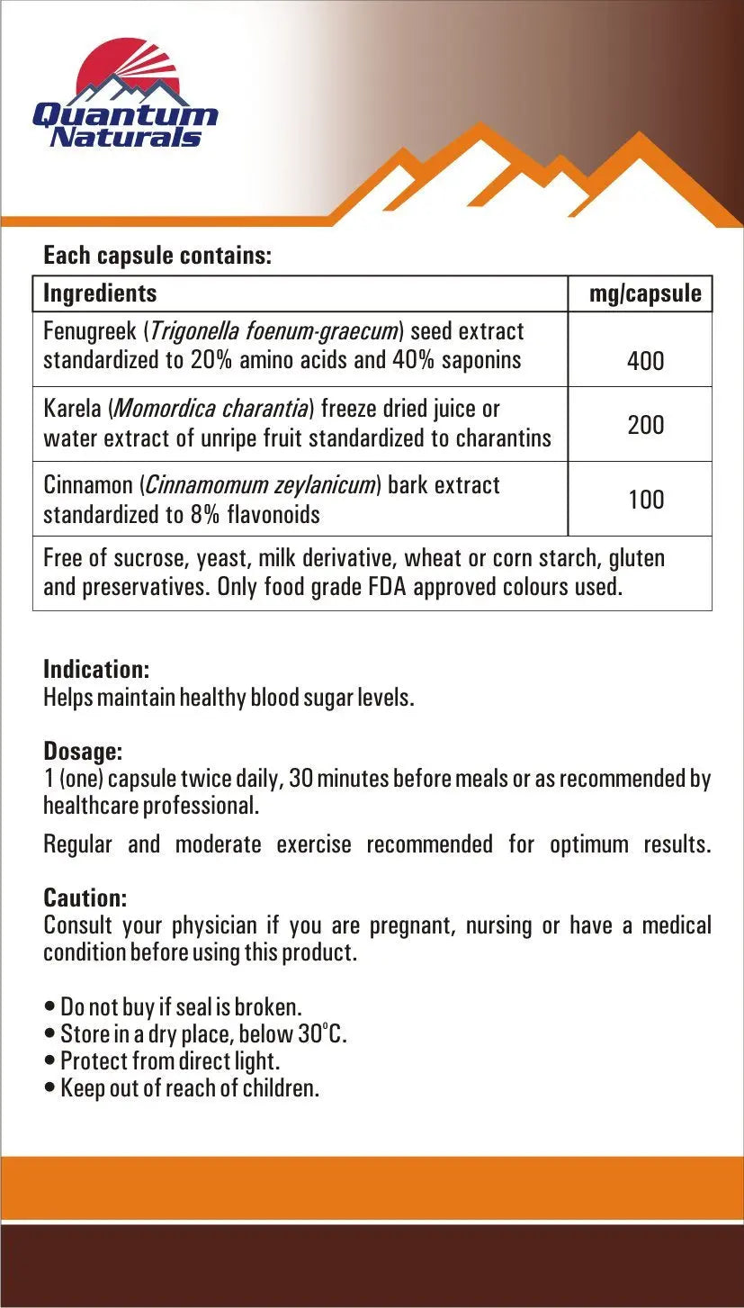 QUANTO DIAB FORTE CAPSULES 120 CAP - Muscle & Strength India - India's Leading Genuine Supplement Retailer