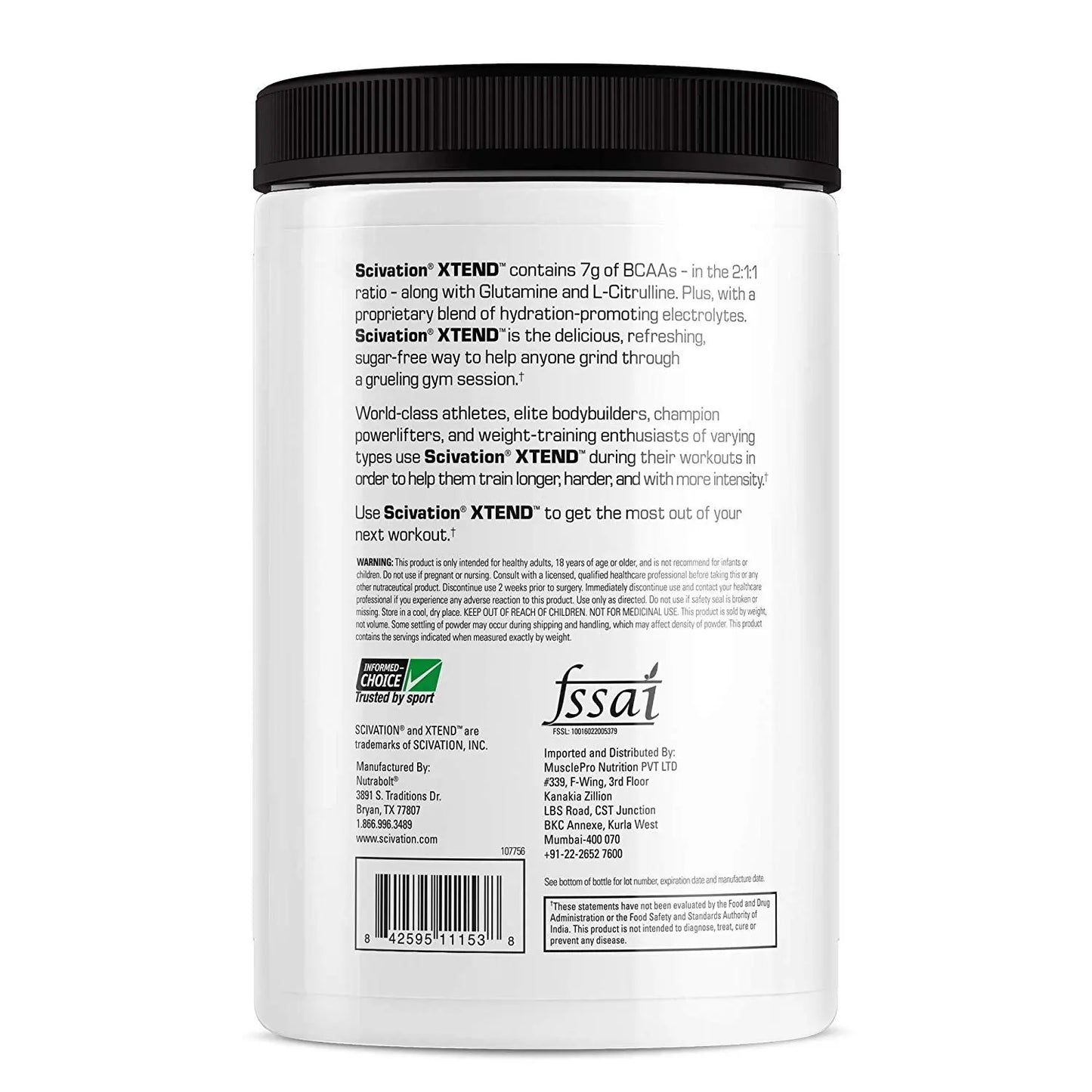 Scivation Xtend BCAA 30 Servings pineapple - Muscle & Strength India - India's Leading Genuine Supplement Retailer