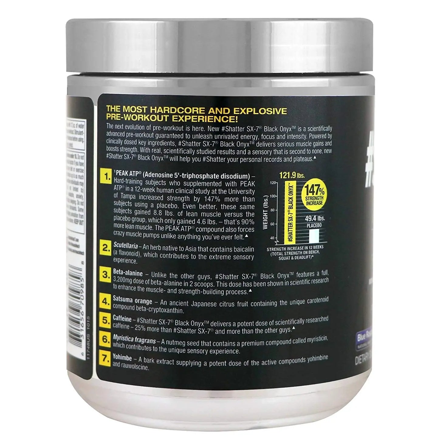 MT #SHATTER SX-7 BLACK 60SER BLUE RASPBERRY BLAST - Muscle & Strength India - India's Leading Genuine Supplement Retailer