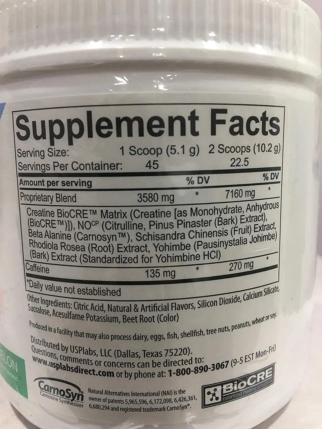 USP LABS JACKED 3D WATERMELON 230GM - Muscle & Strength India - India's Leading Genuine Supplement Retailer