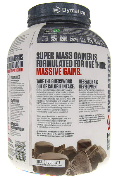 Dymatize Super Mass Gainer 6lb Chocolate - Muscle & Strength India - India's Leading Genuine Supplement Retailer