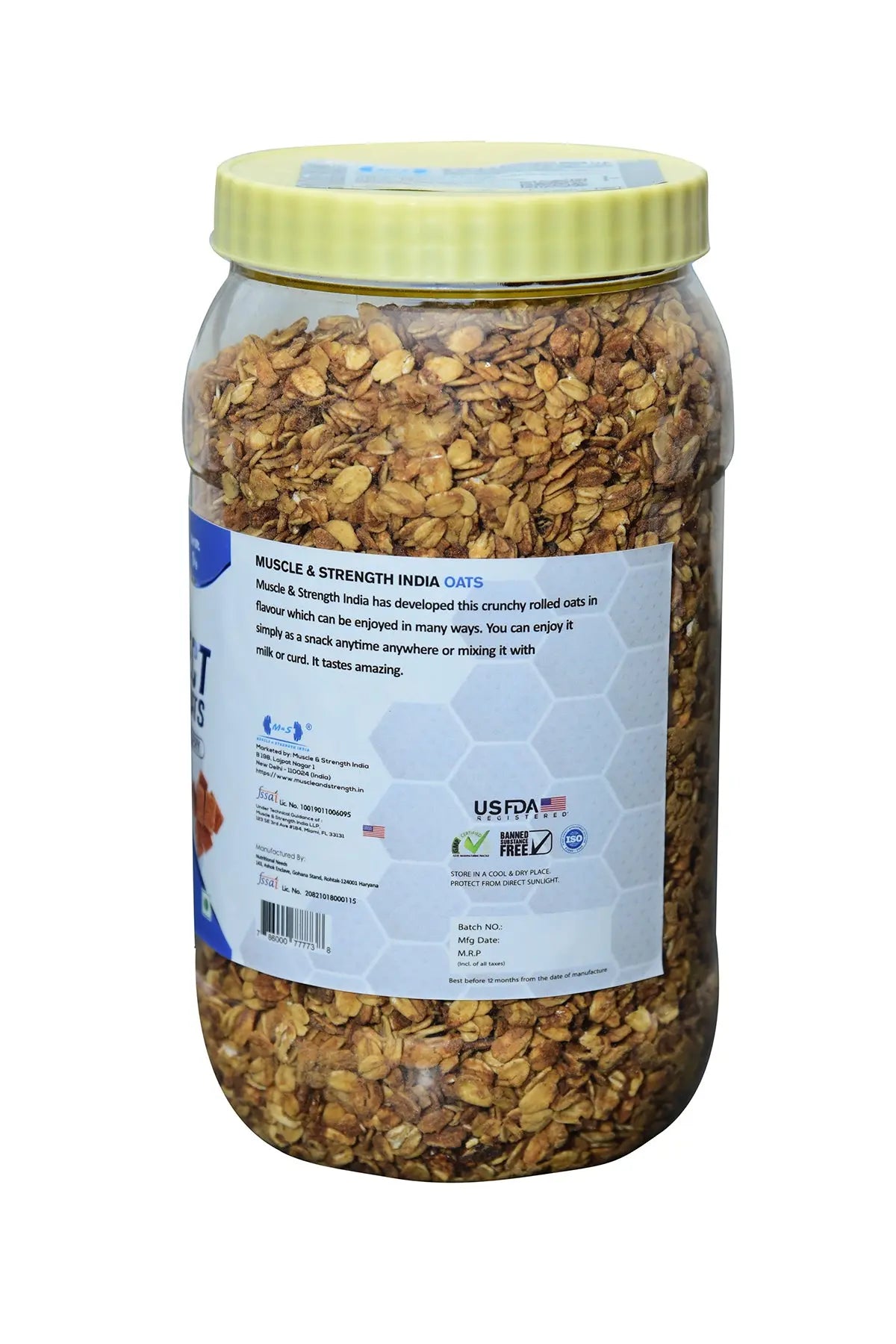 MUSCLE & STRENGTH INDIA PERFECT ROLLED OATS 1 KG - India's Leading Genuine Supplement Retailer