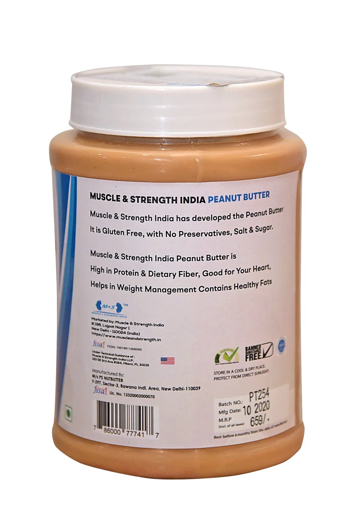 Muscle & Strength India Peanut Butter - Muscle & Strength India - India's Leading Genuine Supplement Retailer