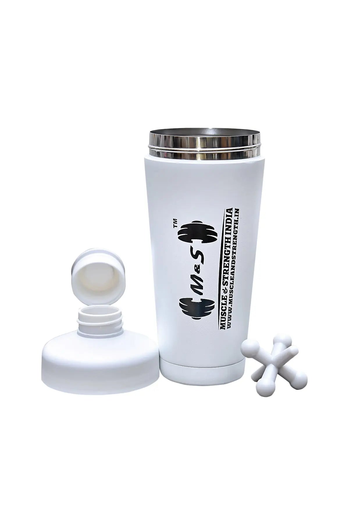 Muscle & Strength India Premium Steel Shaker With Loop - Muscle & Strength India - India's Leading Genuine Supplement Retailer