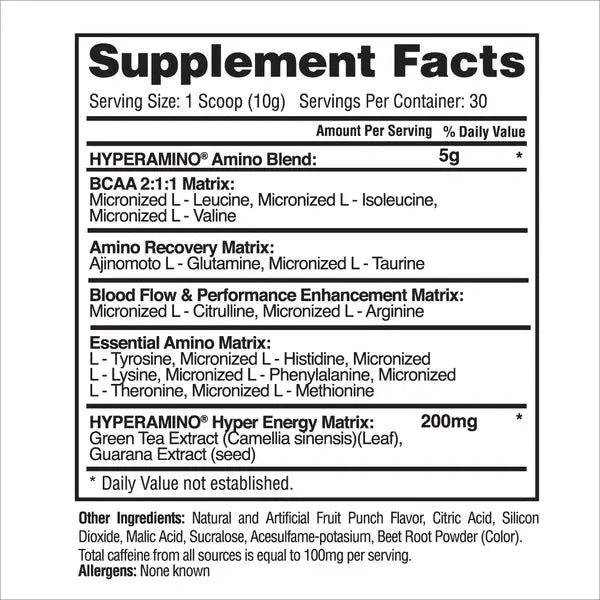 GASPARI NUTRITION HYPER AMINO 30 SERVINGS - India's Leading Genuine Supplement Retailer