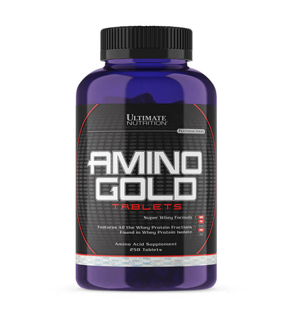 Ultimate Nutrition Amino Gold – Super Whey Formula, 250 Tablets, 3 g Protein per Serving