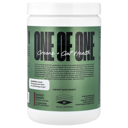 ONE OF ONE Greens + Gut Health Mixed Berry, 30 Serving