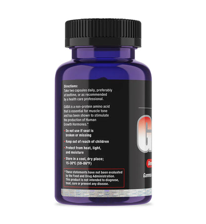 Ultimate Nutrition GABA Gamma Amino Butyric Acid Supplement 1500mg 90Caps