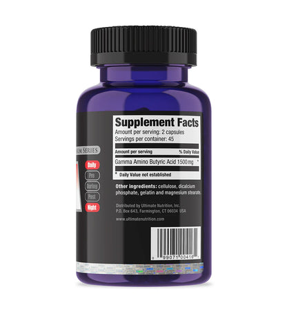 Ultimate Nutrition GABA Gamma Amino Butyric Acid Supplement 1500mg 90Caps