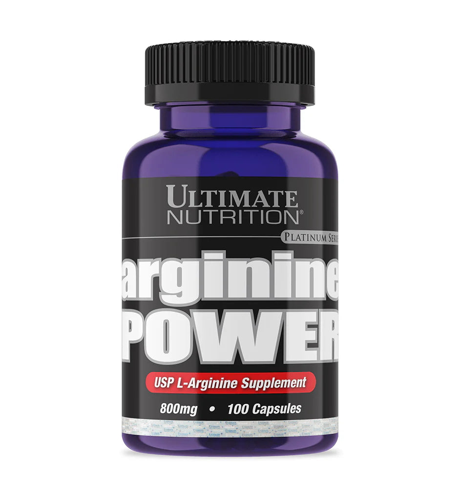 Ultimate Nutrition Arginine Power With 800mg of L-Arginine for Nitric Oxide Production - 100 Caps