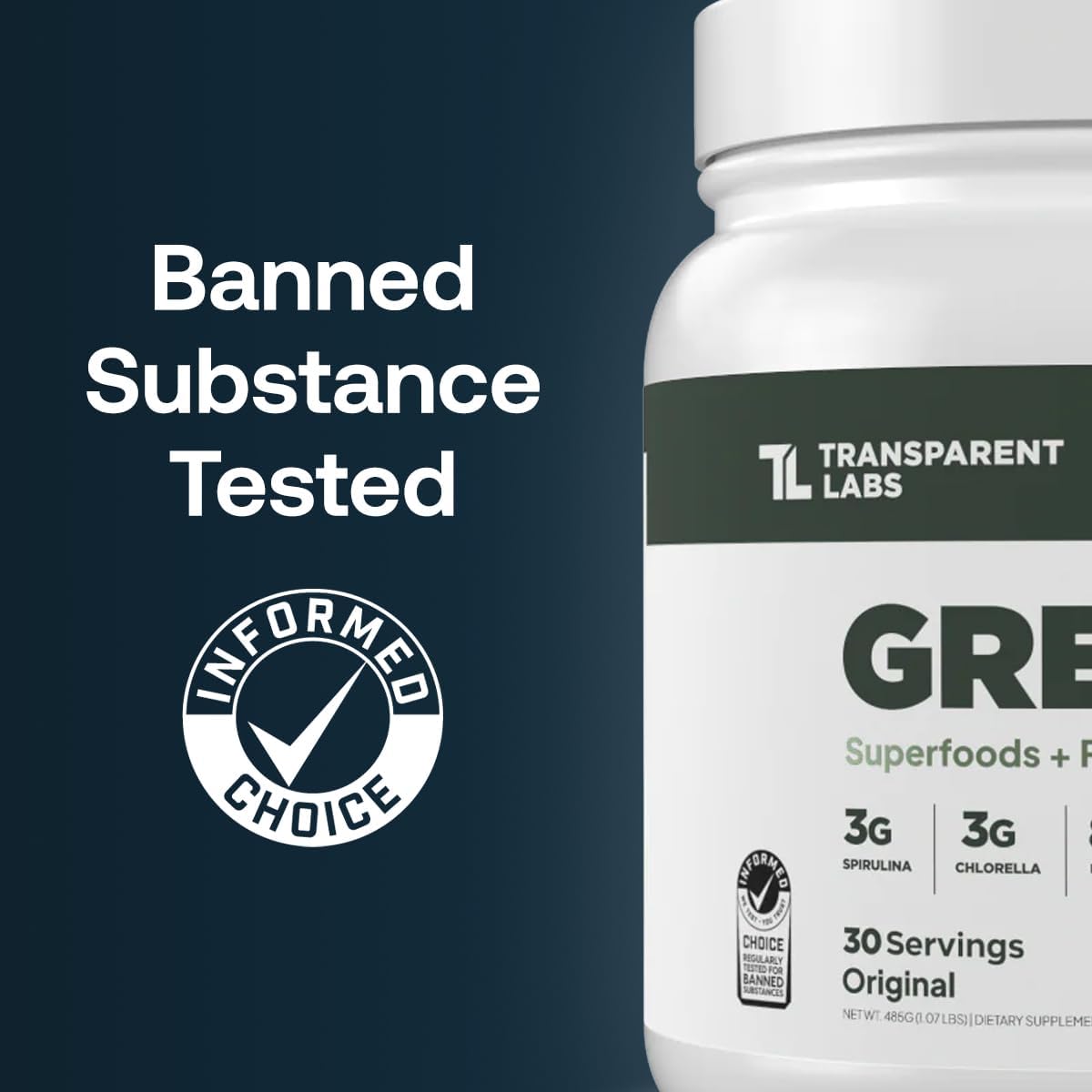 Transparent Labs Prebiotic Greens - Superfood Powder & Antioxidants Supplement  30Servings