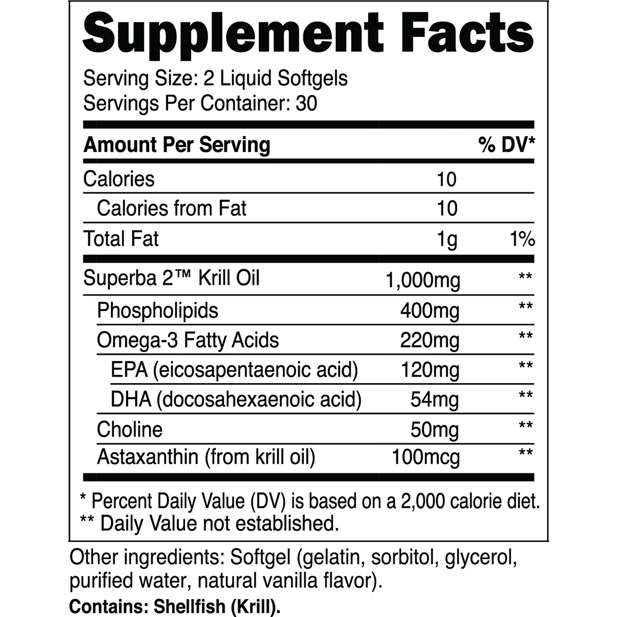 Transparent Labs Krill Oil 60 Softgels