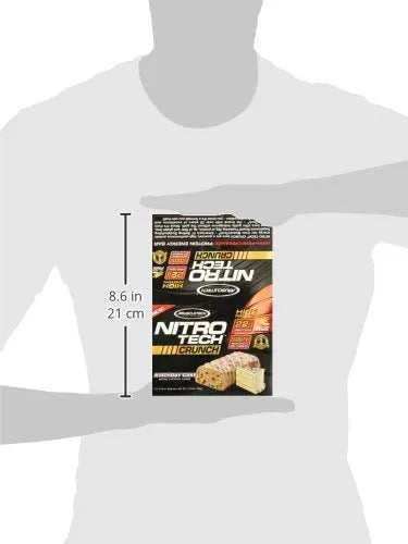MT NITROTECH CRUNCH 65 G BARS BIRTHDAY CAKE - Muscle & Strength India - India's Leading Genuine Supplement Retailer