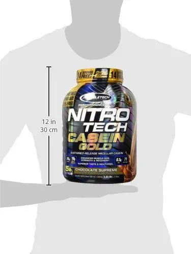 MUSCLETECH NITROTECH CASEIN GOLD 5LB CHOCOLATE SUPREME - Muscle & Strength India - India's Leading Genuine Supplement Retailer