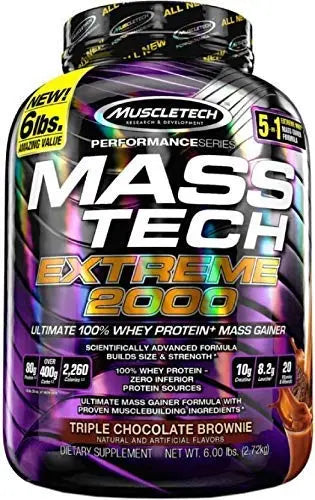 MT MASSTECH EXTREME 2000 6LBS TRIPLE CHOCOLATE BROWNIE - Muscle & Strength India - India's Leading Genuine Supplement Retailer