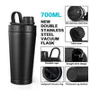 M&S Steel Shaker Bottle Hot & Cold (Black) - Muscle & Strength India - India's Leading Genuine Supplement Retailer