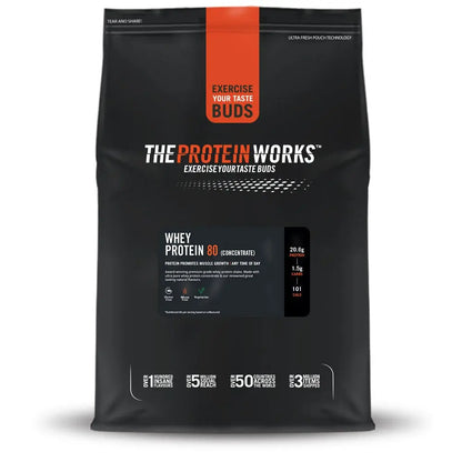 The Protein Works Whey Protein 80(Con) 2kg Wild Raspberry - Muscle & Strength India - India's Leading Genuine Supplement Retailer 