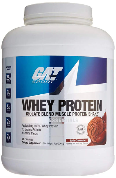 GAT Whey Protein 68 Serving Rich Chocolate 5 lbs - Muscle & Strength India - India's Leading Genuine Supplement Retailer