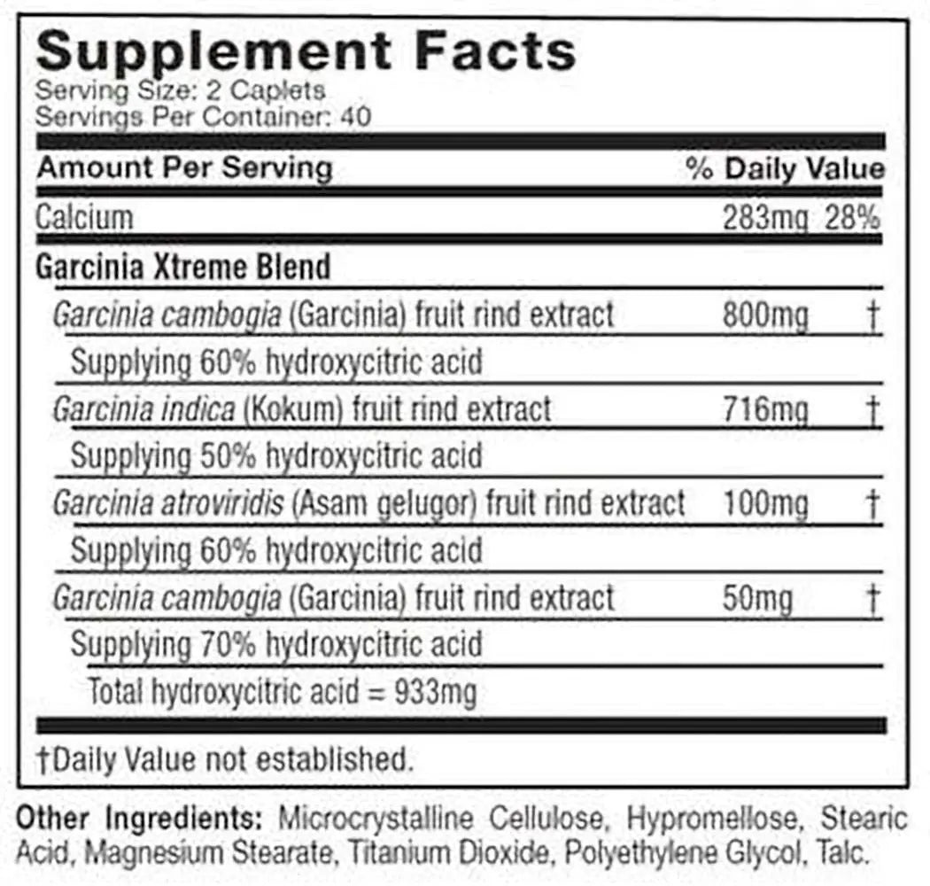 Muscletech Garcinia 4X SX 7-80 Caplets