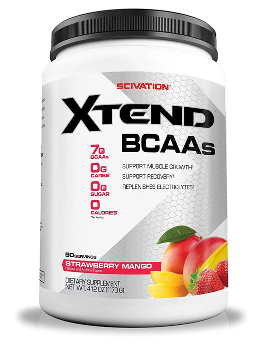 XTEND BCAAS 90 SERVING STRAWBERRY MANGO - Muscle & Strength India - India's Leading Genuine Supplement Retailer 