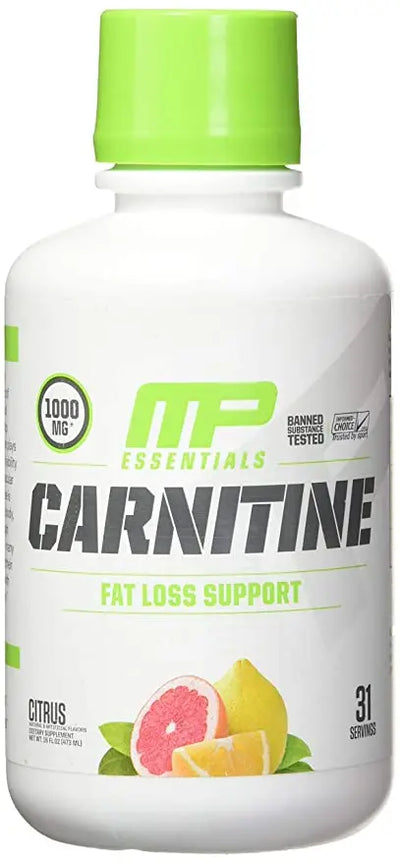 Muscle Pharm Carnitine Core Liquid Diet Supplement, Citrus, 30 Servings 16 oz 473ml