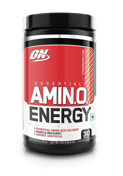 ON AMINO ENERGY STRAWBERRY LIME 270 GM - Muscle & Strength India - India's Leading Genuine Supplement Retailer