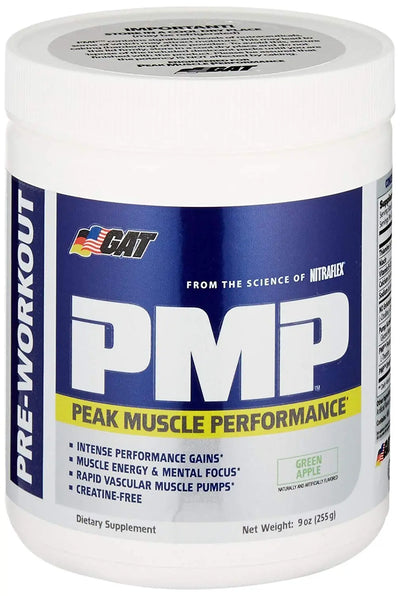 GAT SPORT PMP 30 SERVINGS GREEN APPLE - Muscle & Strength India - India's Leading Genuine Supplement Retailer