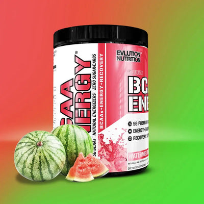 EVL BCAA ENERGY 30 SERVINGS WATERMELON - Muscle & Strength India - India's Leading Genuine Supplement Retailer
